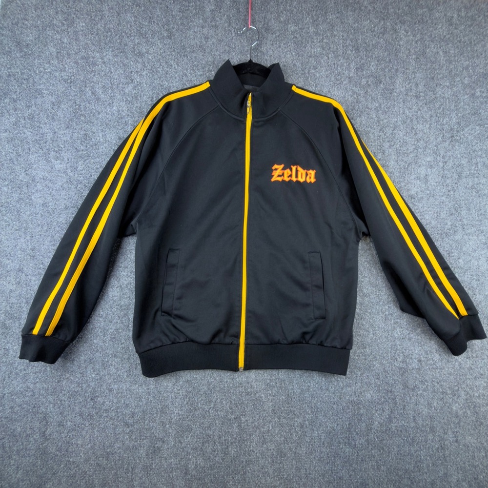 Vintage 2004 Nintendo Zelda Track Jacket Black Yellow Olde School Link Mens M